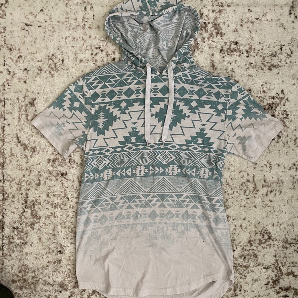 Carbon Extra Long Pattern Tee W/Hood